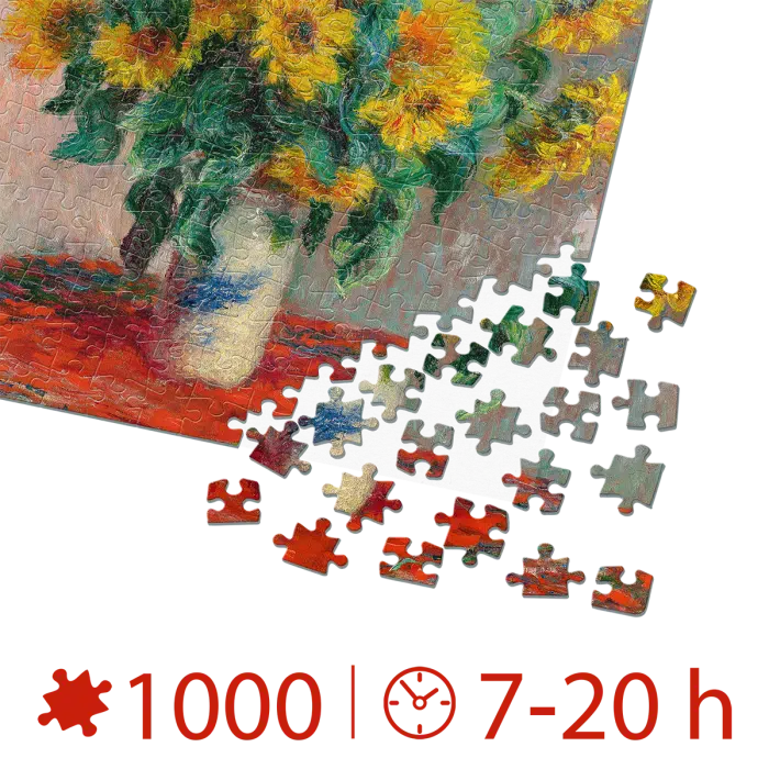 Puzzle adulti 1000 piese Claude Monet - Bouquet of Sunflowers-34667