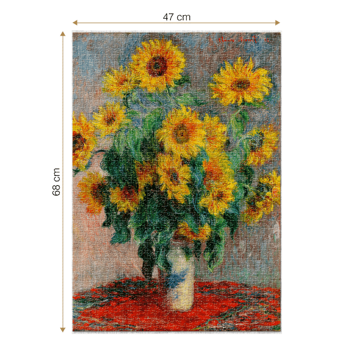 Puzzle adulti 1000 piese Claude Monet - Bouquet of Sunflowers-34670