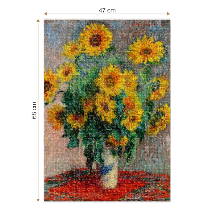 Puzzle adulti 1000 piese Claude Monet - Bouquet of Sunflowers-34670