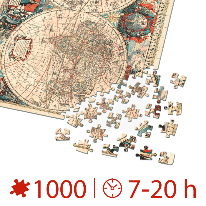 Puzzle adulți 1000 piese Vintage Map-35117