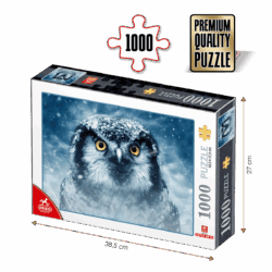 Puzzle Bufniță iarna - Puzzle adulți 1000 piese - Animal Puzzle
