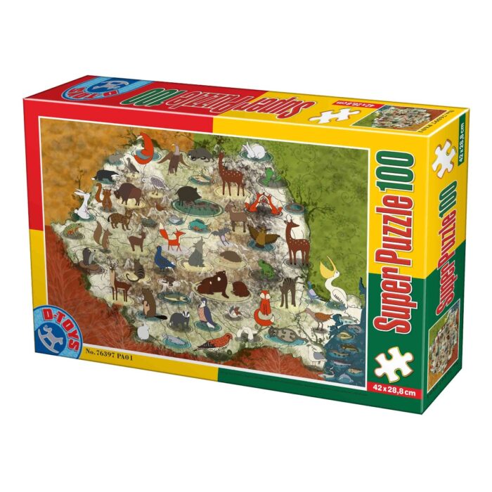 Super puzzle 100 Animale din Romania-0