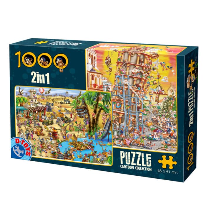 Puzzle Cartoon - 2 în 1 - 1000 Piese-0