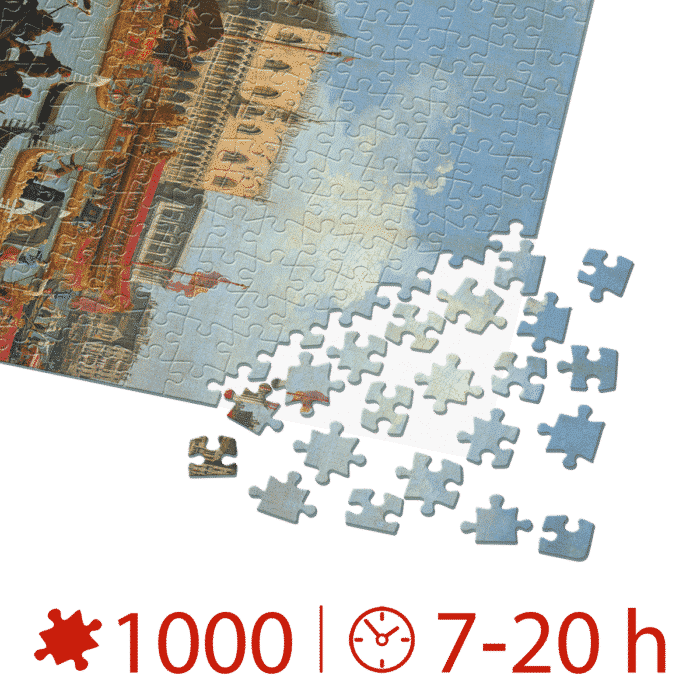 Puzzle adulți 1000 piese Giovanni Antonio Canal - Bucentaur's Return to the Pier by the Palazzo Ducale-34740