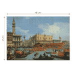 Puzzle adulți 1000 piese Giovanni Antonio Canal - Bucentaur's Return to the Pier by the Palazzo Ducale-34743