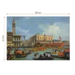Puzzle adulți 1000 piese Giovanni Antonio Canal - Bucentaur's Return to the Pier by the Palazzo Ducale-34743