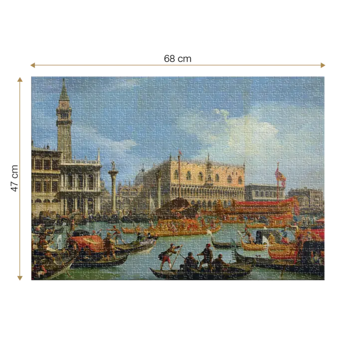 Puzzle adulți 1000 piese Giovanni Antonio Canal - Bucentaur's Return to the Pier by the Palazzo Ducale-34743