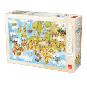 Puzzle Cartoon Map - Europe - 1000 Piese-0