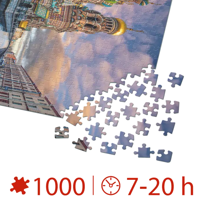 Puzzle adulți 1000 piese Peisaje de zi - Savior on the Spilled Blood, Sankt Petersburg-35561