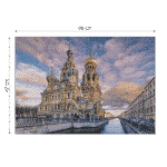 Puzzle adulți 1000 piese Peisaje de zi - Savior on the Spilled Blood, Sankt Petersburg-35564