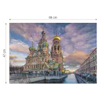 Puzzle adulți 1000 piese Peisaje de zi - Savior on the Spilled Blood, Sankt Petersburg-35564