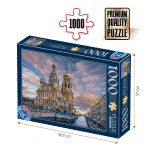 Puzzle adulți 1000 piese Peisaje de zi - Savior on the Spilled Blood, Sankt Petersburg-0