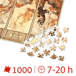 Puzzle adulți Alphonse Mucha - Seasons 3/Anotimpuri 3 - 1000 piese-34155