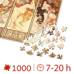 Puzzle adulți Alphonse Mucha - Seasons 3/Anotimpuri 3 - 1000 piese-34155