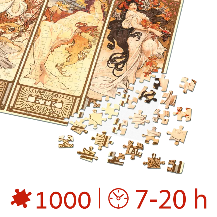 Puzzle adulți Alphonse Mucha - Seasons 3/Anotimpuri 3 - 1000 piese-34155