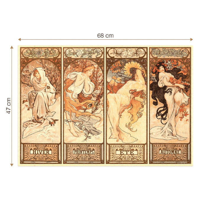 Puzzle adulți Alphonse Mucha - Seasons 3/Anotimpuri 3 - 1000 piese-34156