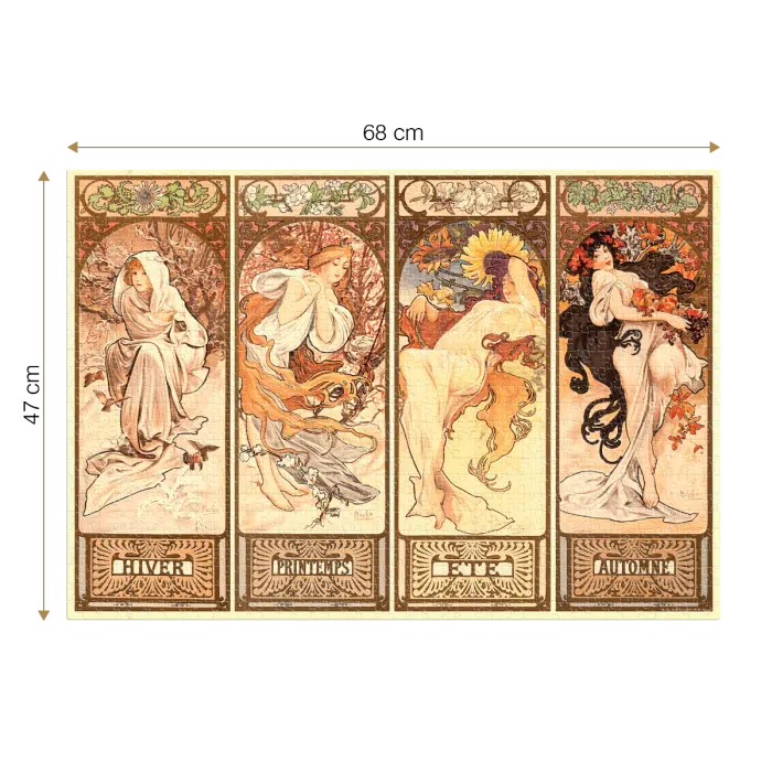 Puzzle adulți Alphonse Mucha - Seasons 3/Anotimpuri 3 - 1000 piese-34156