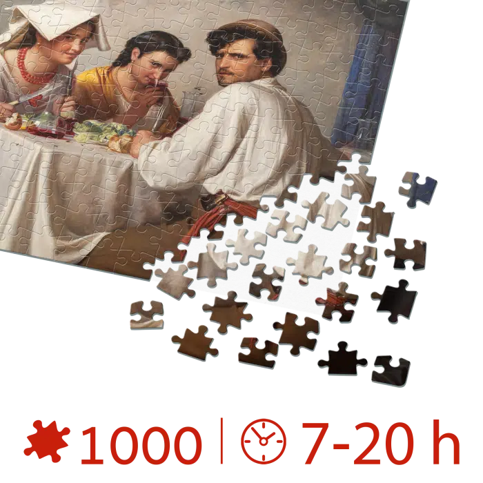 Puzzle adulți Carl Bloch - In a Roman Osteria/Într-o osterie romană - 1000 Piese-34232