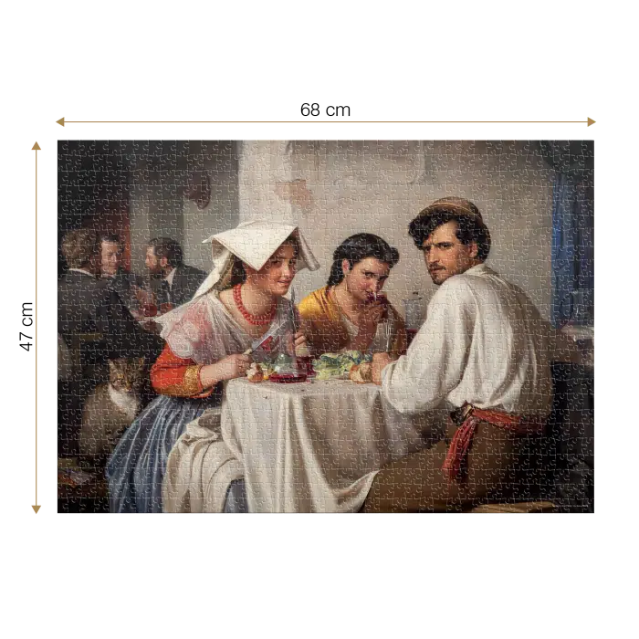 Puzzle adulți Carl Bloch - In a Roman Osteria/Într-o osterie romană - 1000 Piese-34235