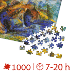 Puzzle adulti 1000 piese Umberto Boccioni - Horse Rider Houses-34538