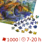 Puzzle adulti 1000 piese Umberto Boccioni - Horse Rider Houses-34538