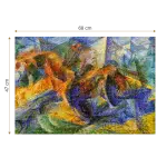 Puzzle adulti 1000 piese Umberto Boccioni - Horse Rider Houses-34541