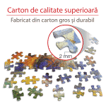 Puzzle adulti 1000 piese Umberto Boccioni - Horse Rider Houses-34539
