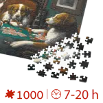 Puzzle adulti Cassius Marcellus Coolidge - Poker Game - 1000 Piese-34374
