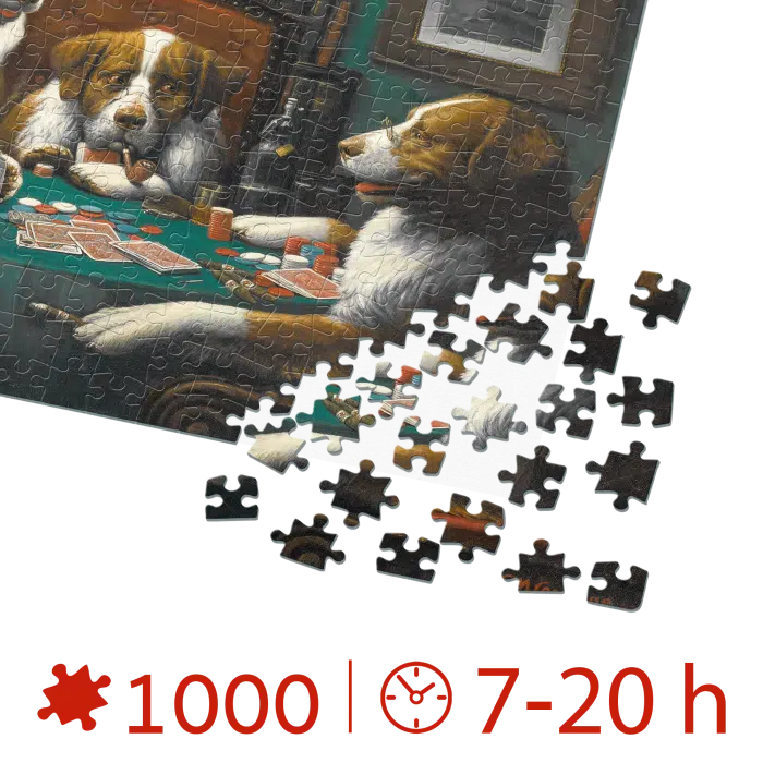 Puzzle adulti Cassius Marcellus Coolidge - Poker Game - 1000 Piese-34374