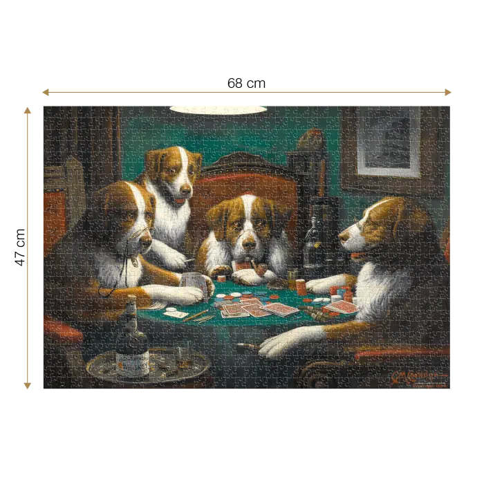 Puzzle adulti Cassius Marcellus Coolidge - Poker Game - 1000 Piese-34377