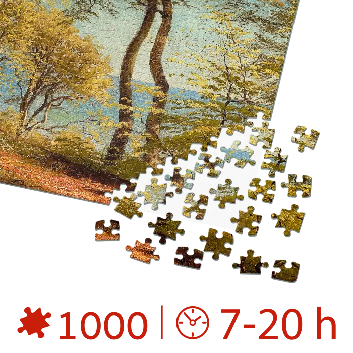 Puzzle adulti Peder Mørk Mønsted - Birch Trees at a Coast - 1000 Piese-34298