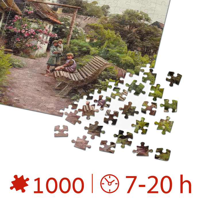 Puzzle adulti Peder Mørk Mønsted - Children in the Flower Garden - 1000 Piese-34310