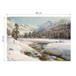 Puzzle adulți Peder Mørk Mønsted - Winter Landscape in Switzerland Near Engadin - 1000 Piese-34366