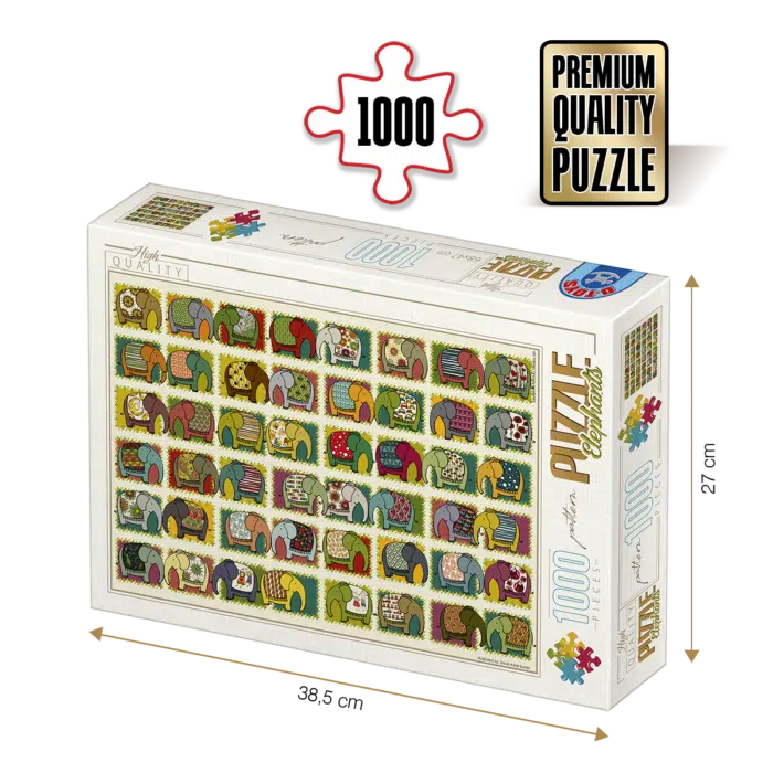 Puzzle adulți 1000 piese Pattern Elephants / Elefanți-0