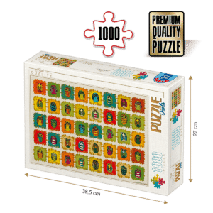 Puzzle adulți 1000 piese - Pattern Owls / Bufnițe -0