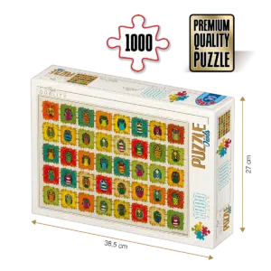 Puzzle adulți 1000 piese - Pattern Owls / Bufnițe -0