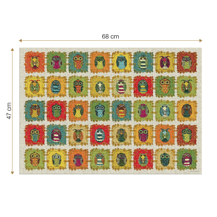 Puzzle adulți 1000 piese - Pattern Owls / Bufnițe -34731