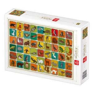 Puzzle 1000 Deico Games Pattern Forrest Animals-0
