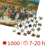 Puzzle adulti 1000 piese Pieter Brueghel cel Tânăr - The Marriage Procession-34515