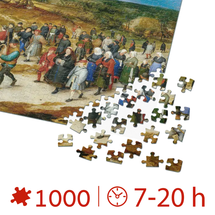 Puzzle adulti 1000 piese Pieter Brueghel cel Tânăr - The Marriage Procession-34515