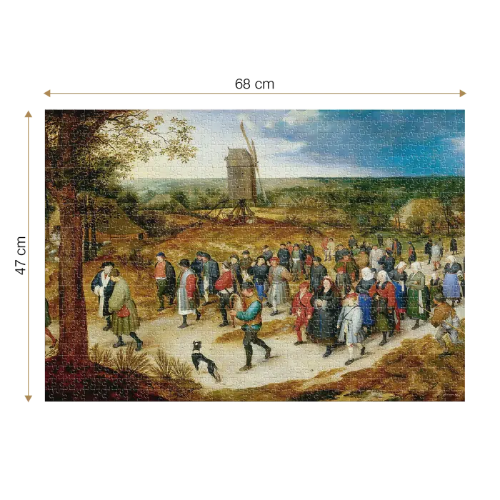 Puzzle adulti 1000 piese Pieter Brueghel cel Tânăr - The Marriage Procession-34518