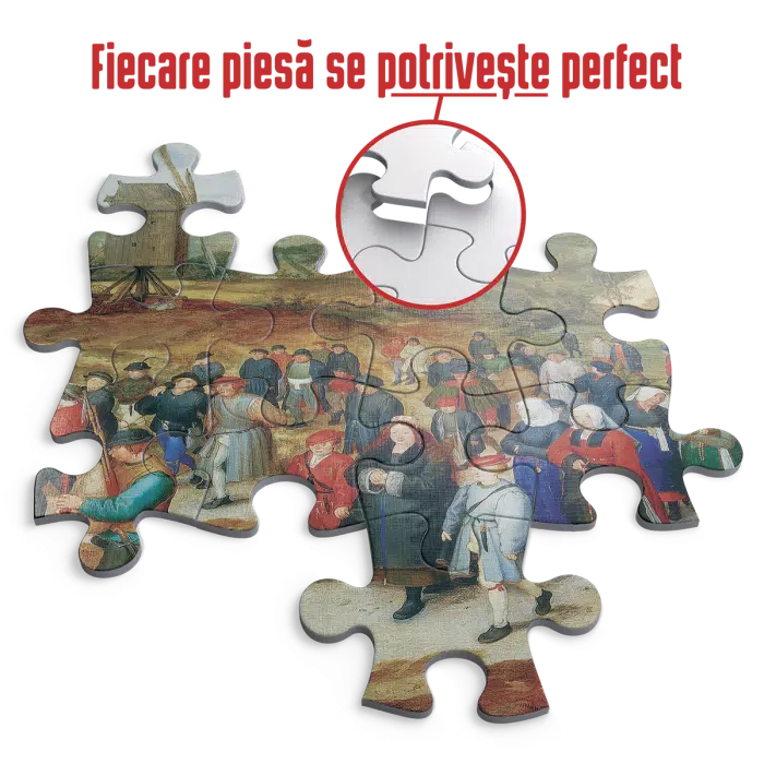 Puzzle adulti 1000 piese Pieter Brueghel cel Tânăr - The Marriage Procession-34517