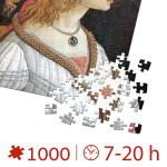 Puzzle adulți Sandro Botticelli - Idealised Portrait of a Lady - 1000 piese-34226