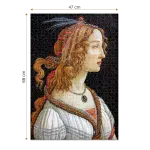 Puzzle adulți Sandro Botticelli - Idealised Portrait of a Lady - 1000 piese-34229