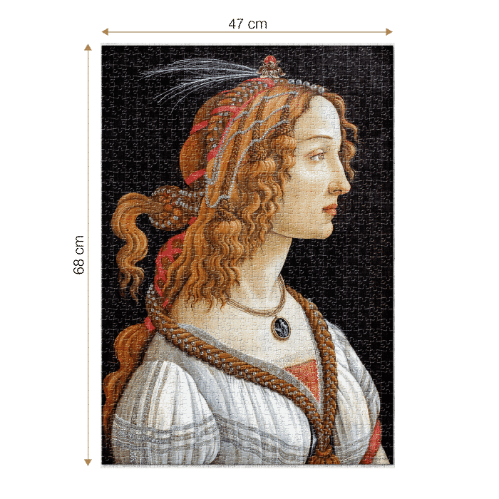 Puzzle adulți Sandro Botticelli - Idealised Portrait of a Lady - 1000 piese-34229