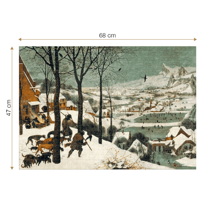 Puzzle adulti 1000 piese Pieter Bruegel cel Bătrân - Hunters in the Snow-34505