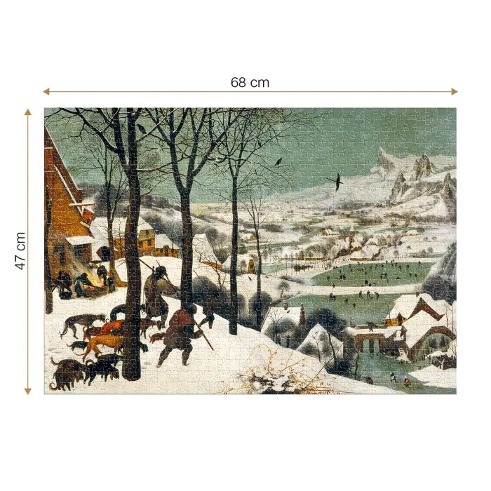 Puzzle adulti 1000 piese Pieter Bruegel cel Bătrân - Hunters in the Snow-34505