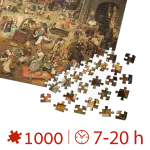 Puzzle adulti 1000 piese Pieter Bruegel cel Bătrân - The Fight between Carnival and Lent -34509