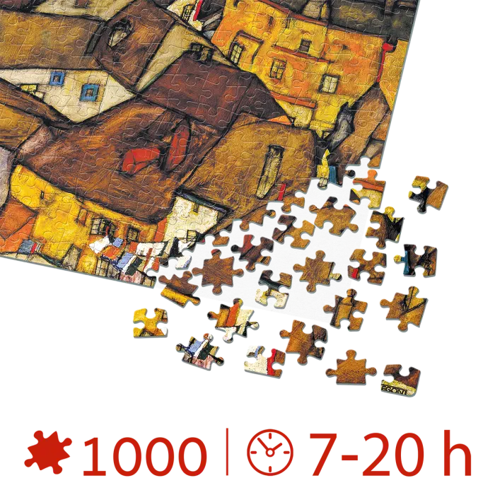 Puzzle adulti 1000 piese Egon Schiele - Crescent of Houses-34532