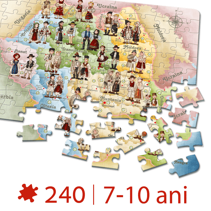 Puzzle copii - Costume Populare - 240 piese-34220